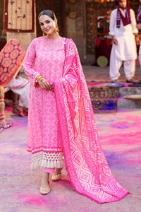 UAE -3 Piece Unstitched Lacquer Printed Lawn Suit CL-42315 B