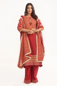 UAE -3 Piece Unstitched Lacquer Printed Lawn Suit CL-52138 B