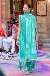 UAE -3 Piece Unstitched Lacquer Printed Lawn Suit CL-52178 A