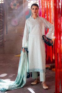 UAE -3 Piece Unstitched Lacquer Printed Lawn Suit CL-52179 B