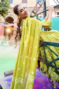 UAE -3 Piece Unstitched Lacquer Printed Lawn Suit CL-52185 B