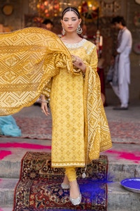 UAE -3 Piece Unstitched Lacquer Printed Lawn Suit CL-42315 A