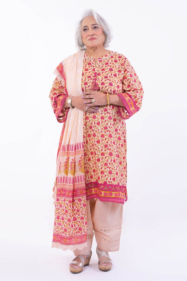 UAE -3 Piece Unstitched Printed Lawn Suit with Lacquer Printed Lawn Dupatta CL-42243 A