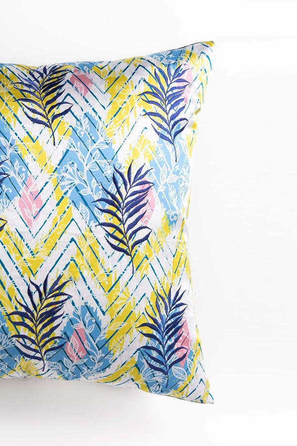UAE -AW21-LEAVES Digital Embroidered Cushion Cover