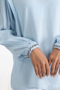 UAE -Light Blue Blended Top 231-217-035