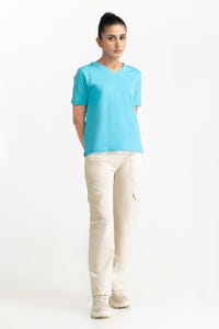 UAE -Light Blue Knit T-Shirt 231-213-010 A