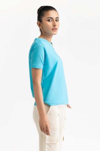 UAE -Light Blue Knit T-Shirt 231-213-010 A