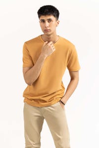 UAE -Light Brown Basic Tee TS-CNPK23-055