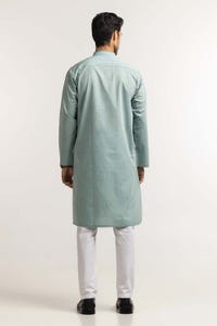 UAE -Light Green Embroidered Kurta KR-EMB24-026