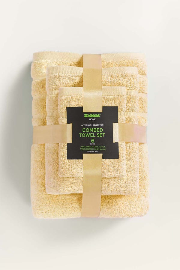UAE -Lime Combed Towel 6 Pc Set