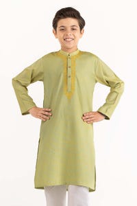 UAE -Lime Green Embroidered Kurta KR-KEMB22-020