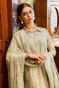 UAE -3PC Embroidered Swiss Voile Unstitched Suit with Embroidered Chiffon Dupatta and Inner LSV-42002