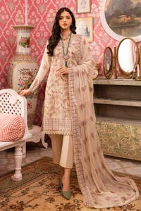 UAE -3PC Embroidered Swiss Voile Unstitched Suit with Embroidered Chiffon Dupatta and Inner LSV-42005