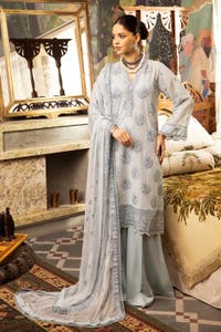 UAE -3PC Embroidered Swiss Voile Unstitched Suit with Embroidered Chiffon Dupatta and Inner LSV-42007