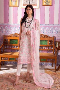 UAE -3PC Embroidered Swiss Voile Unstitched Suit with Embroidered Chiffon Dupatta and Inner LSV-42011