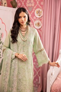 UAE -3PC Embroidered Swiss Voile Unstitched Suit with Embroidered Chiffon Dupatta and Inner LSV-42013