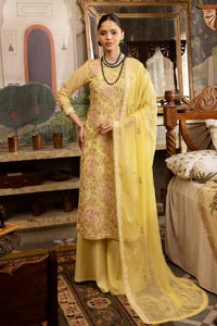 UAE -3PC Embroidered Swiss Voile Unstitched Suit with Embroidered Chiffon Dupatta and Inner LSV-42014