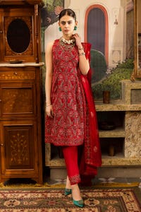 UAE -3PC Embroidered Swiss Voile Unstitched Suit with Embroidered Chiffon Dupatta and Inner LSV-42019