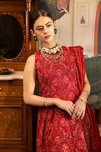 UAE -3PC Embroidered Swiss Voile Unstitched Suit with Embroidered Chiffon Dupatta and Inner LSV-42019