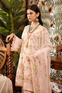 UAE -3PC Embroidered Swiss Voile Unstitched Suit with Embroidered Chiffon Dupatta and Inner LSV-42020