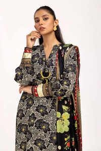 UAE -3 Piece Unstitched Printed Linen Suit LT-42001