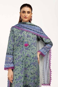 UAE -3 Piece Unstitched Printed Linen Suit LT-42002