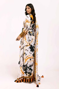 UAE -3 Piece Unstitched Printed Linen Suit LT-42006