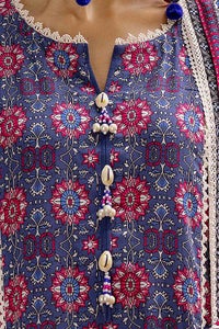 UAE -3 Piece Unstitched Printed Linen Suit LT-42008