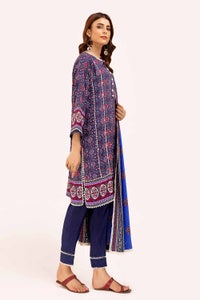 UAE -3 Piece Unstitched Printed Linen Suit LT-42008