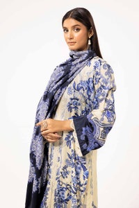 UAE -3 Piece Unstitched Printed Linen Suit LT-42010