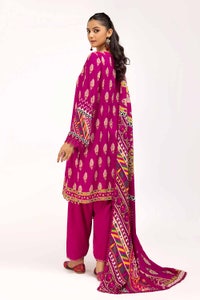 UAE -3 Piece Unstitched Printed Linen Suit LT-42011