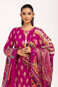 UAE -3 Piece Unstitched Printed Linen Suit LT-42011