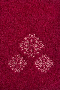 UAE -Magenta Combed 3 Pcs Emb Towel Set