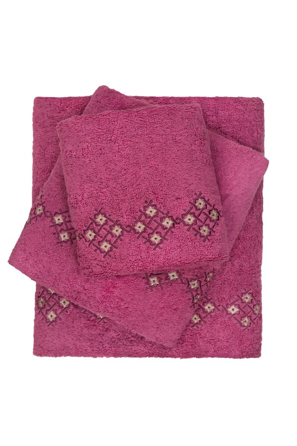 UAE -Malaga 3 Pc Embroidered Towel Set