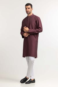 UAE -Maroon Basic Kurta KR-PLN24-014