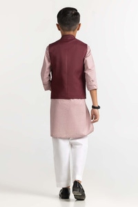 UAE -Maroon Embroidered Waist Coat KWC-PD23-009
