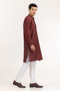 UAE -Maroon Jacquard Kurta KR-PLN22-107
