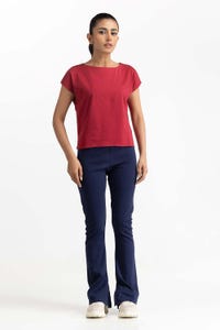 UAE -Maroon Knit T-Shirt 231-213-023