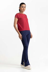 UAE -Maroon Knit T-Shirt 231-213-023