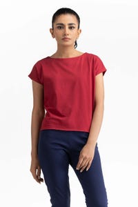 UAE -Maroon Knit T-Shirt 231-213-023