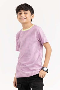 UAE -MAUVE Stripped KNIT TOP JBKT-2210073 B