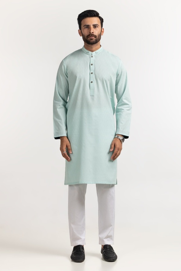 UAE -Mint Green Basic Kurta KR-STY24-024