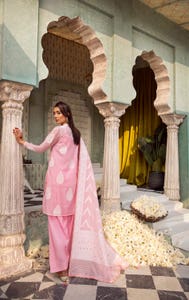 UAE -3PC Jacquard Unstitched Suit with Dupatta and Inner MJ-42001