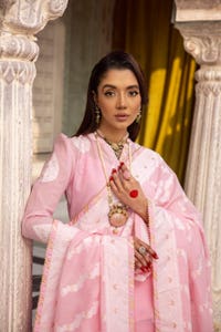 UAE -3PC Jacquard Unstitched Suit with Dupatta and Inner MJ-42001
