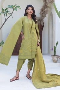 UAE -3PC Chambray Jacquard Unstitched Suit MJ-42009