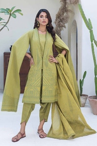 UAE -3PC Chambray Jacquard Unstitched Suit MJ-42009
