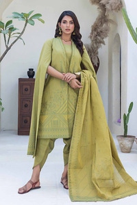 UAE -3PC Chambray Jacquard Unstitched Suit MJ-42009
