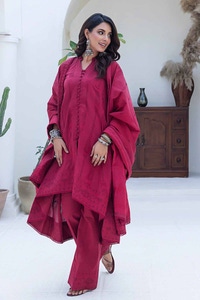 UAE -3PC Chambray Jacquard Unstitched Suit MJ-42011