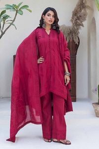 UAE -3PC Chambray Jacquard Unstitched Suit MJ-42011