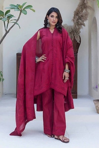 UAE -3PC Chambray Jacquard Unstitched Suit MJ-42011